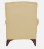 Vivaldi Leatherette Wing Chair In Cream Colour