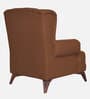 Vivaldi Leatherette Wing Chair In Rust Colour
