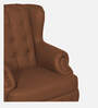 Vivaldi Leatherette Wing Chair In Rust Colour