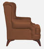 Vivaldi Leatherette Wing Chair In Rust Colour