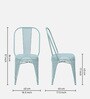 Vivaldi Metal Iconic Chair in Pastel Blue Colour (Set of 2)