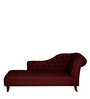 Vivanka Fabric Chaise Lounger in Maroon Colour