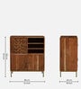 Vivant Acacia Wood 3 Door Cabinet In Scratch Resistant Natural Finish