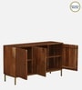 Vivant Acacia Wood 3 Door Sideboard In Scratch Resistant Natural Finish