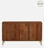 Vivant Acacia Wood 3 Door Sideboard In Scratch Resistant Natural Finish