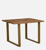 Vivant Acacia Wood 4 Seater Dining Set In Scratch Resistant Natural Finish