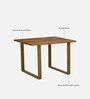 Vivant Acacia Wood 4 Seater Dining Set In Scratch Resistant Natural Finish