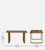 Vivant Acacia Wood 6 Seater Dining Set In Scratch Resistant Natural Finish