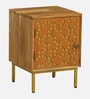 Vivant Acacia Wood Bedside Table (LHS Door) In Natural Finish