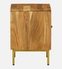 Vivant Acacia Wood Bedside Table (LHS Door) In Natural Finish