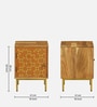 Vivant Acacia Wood Bedside Table (LHS Door) In Natural Finish