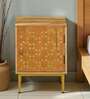 Vivant Acacia Wood Bedside Table (RHS Door) In Natural Finish