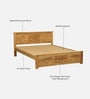 Vivant Acacia Wood King Size Bed In Natural Finish