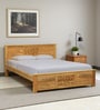 Vivant Acacia Wood King Size Bed In Natural Finish