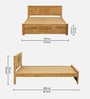 Vivant Acacia Wood King Size Bed In Natural Finish