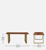 Vivant Acacia Wood Large 6 Seater Dining Set In Scratch Resistant Natural Finish