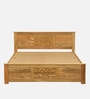 Vivant Acacia Wood Queen Size Bed In Natural Finish