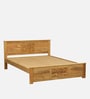 Vivant Acacia Wood Queen Size Bed In Natural Finish