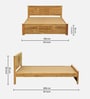 Vivant Acacia Wood Queen Size Bed In Natural Finish