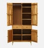Vivant Acacia Wood Wardrobe In Natural Finish With Drawer