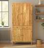 Vivant Acacia Wood Wardrobe In Natural Finish With Drawer
