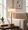 Vivian Fibre Crystal with Gold Metal Body Tri-Color LED Bedside Lamp Vivian Fibre Crystal with Gold Metal Body Tri-Color LED Bedside Lamp