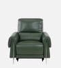 Vivian Leather 1 Seater Motorized Recliners With Usb Port In Green Color
