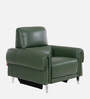 Vivian Leather 1 Seater Motorized Recliners With Usb Port In Green Color