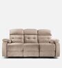 Avion Fabric Manual 3 Seater Recliner In Beige Colour