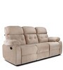 Avion Fabric Manual 3 Seater Recliner In Beige Colour