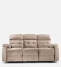 Avion Fabric Manual 3 Seater Recliner In Beige Colour