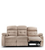 Avion Fabric Manual 3 Seater Recliner In Beige Colour