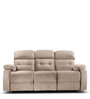 Avion Fabric Manual 3 Seater Recliner In Beige Colour