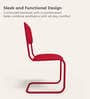 Vivid Leatherette Cantilever Ergonomic Chair in Red Colour
