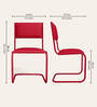 Vivid Leatherette Cantilever Ergonomic Chair in Red Colour