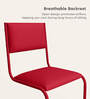 Vivid Leatherette Cantilever Ergonomic Chair in Red Colour