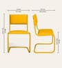 Vivid Leatherette Cantilever Ergonomic Chair in Yellow Colour