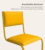 Vivid Leatherette Cantilever Ergonomic Chair in Yellow Colour