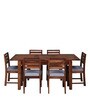 Vivien 6 Seater Extendable Dining Set in Walnut Colour