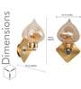 Vix Metal & Glass Wall Light (Brass & Chrome)
