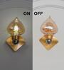 Vix Metal & Glass Wall Light (Brass & Chrome)
