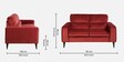 Volkach Velvet 2 Seater Sofa In Maroon Colour