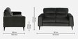 Volkach Velvet 2 Seater Sofa In Steel Grey Colour