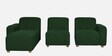 Volvo 2+LHS Sectional Sofa in Royal Green Colour