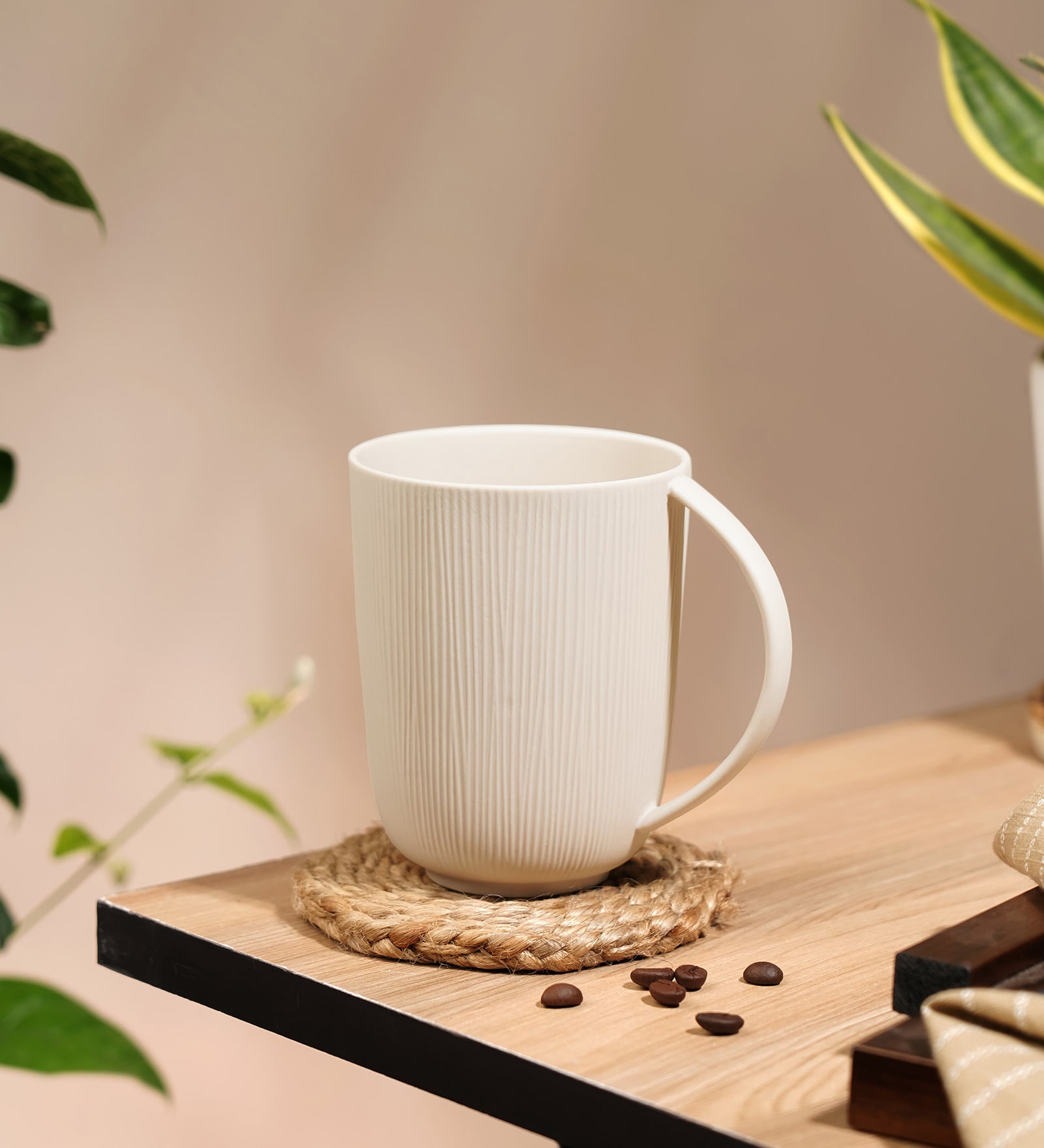Vogue Mug 450ml Conical set of 2 Beige