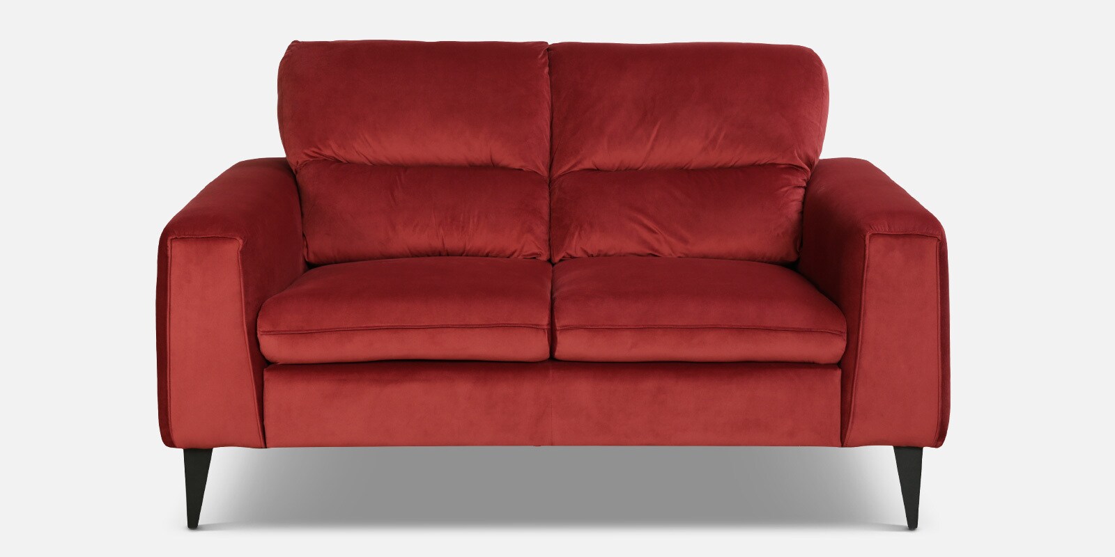 Volkach Velvet 2 Seater Sofa In Maroon Colour