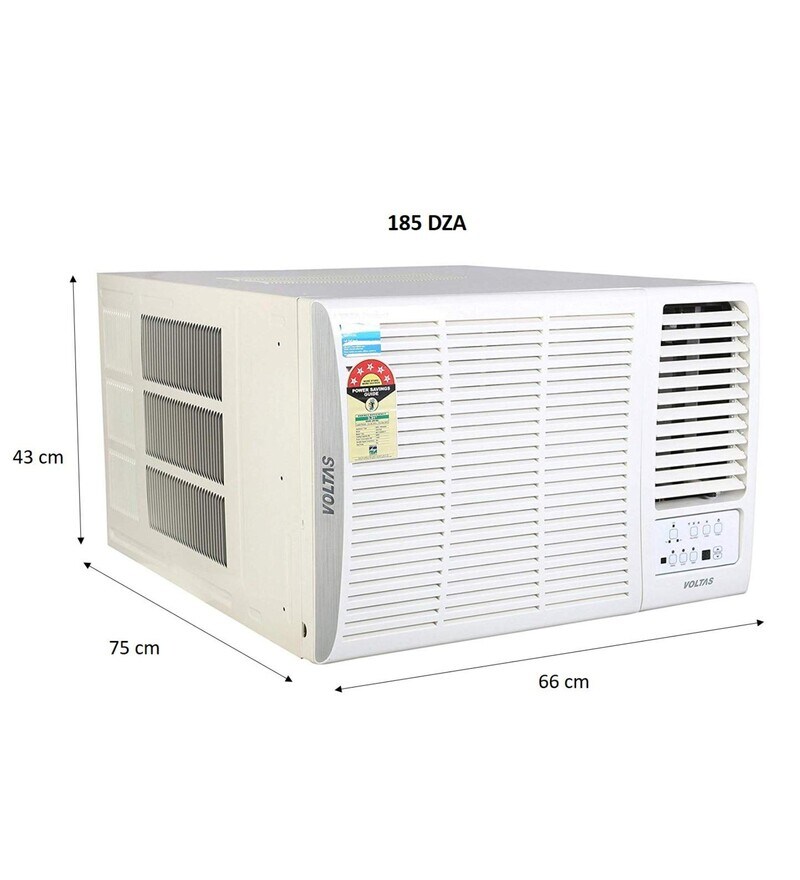 dimensions of 1 ton window ac in inches