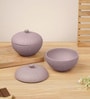 Vogue Bowl with Lid Coupe set of 4 Quicksand