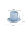 Vogue Cup & Saucer Conical set of 4 Sky