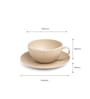 Vogue Cup & Saucer Coupe Set of 4 -Beige
